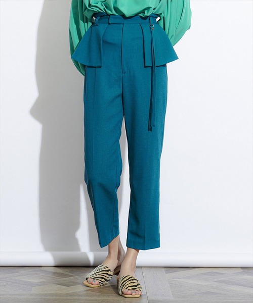 REDYAZEL(レディアゼル)の「ウエストペプラムパンツ(その他パンツ・レディース・ネイビー/サックスブルー/グリーン・SMALL/MEDIUM)」の7枚目の写真