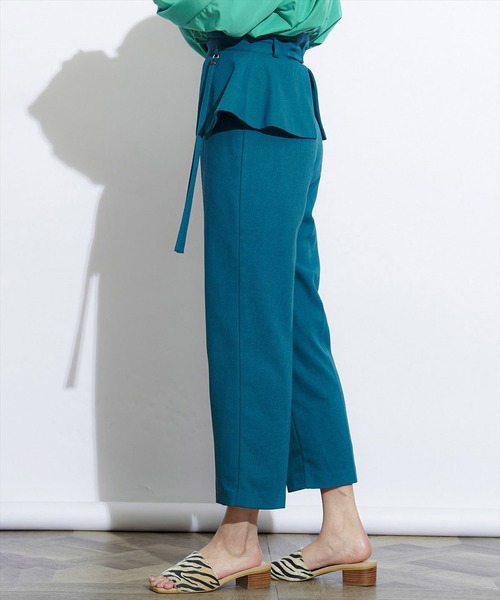 REDYAZEL(レディアゼル)の「ウエストペプラムパンツ(その他パンツ・レディース・ネイビー/サックスブルー/グリーン・SMALL/MEDIUM)」の8枚目の写真