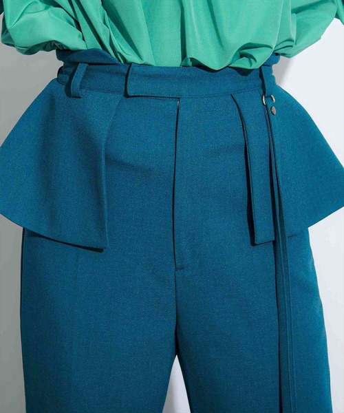 REDYAZEL(レディアゼル)の「ウエストペプラムパンツ(その他パンツ・レディース・ネイビー/サックスブルー/グリーン・SMALL/MEDIUM)」の10枚目の写真