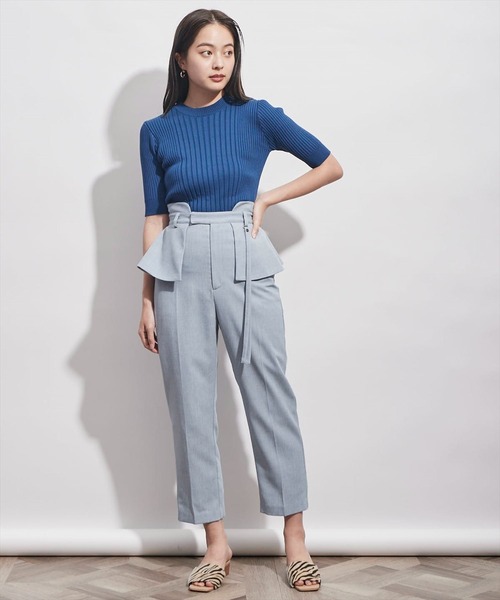 REDYAZEL(レディアゼル)の「ウエストペプラムパンツ(その他パンツ・レディース・ネイビー/サックスブルー/グリーン・SMALL/MEDIUM)」の13枚目の写真