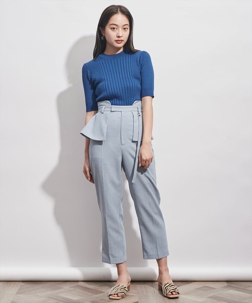 REDYAZEL(レディアゼル)の「ウエストペプラムパンツ(その他パンツ・レディース・ネイビー/サックスブルー/グリーン・SMALL/MEDIUM)」の14枚目の写真