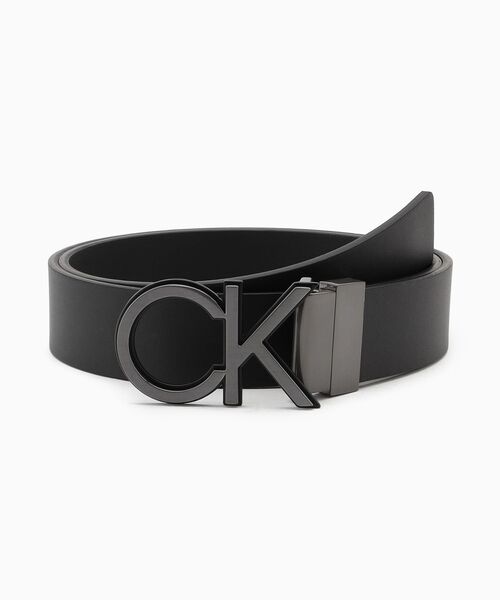 Calvin Klein(カルバン・クライン)の「ADJ/REV CK OUTLINED(ベルト・メンズ・ブラック・100/85/90cm/95)」の1枚目の写真