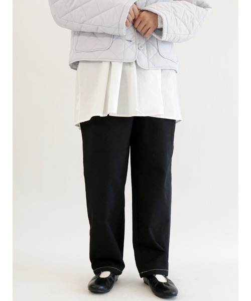ehka sopo(エヘカソポ)の「ウエストフリルテーパードパンツ(その他パンツ・レディース・ブラック/グレー/キナリ・フリ-)」の3枚目の写真