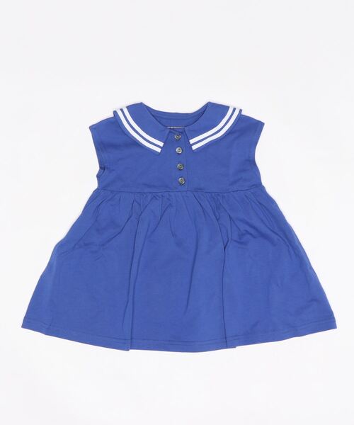 Wonder apartment（ワンダーアパートメント）の「天竺セーラーワンピース（ワンピース・キッズ・パープル/ブルー・100cm/80ｃｍ/90cm/110cm/120cm/130cm）」の2枚目の写真