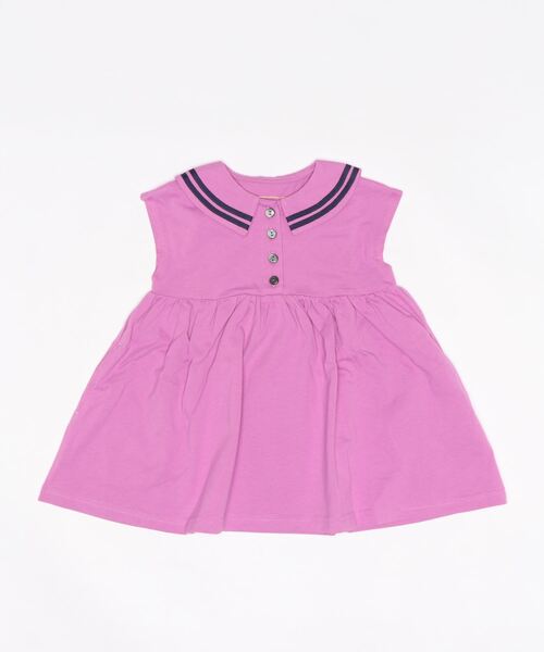 Wonder apartment（ワンダーアパートメント）の「天竺セーラーワンピース（ワンピース・キッズ・パープル/ブルー・100cm/80ｃｍ/90cm/110cm/120cm/130cm）」の5枚目の写真