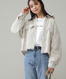 N.（N. Natural Beauty Basic） | ◆ツイードショートブルゾン(ブルゾン)