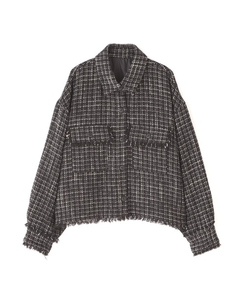 N.（N. Natural Beauty Basic）（エヌエヌナチュラルビューティーベーシック）の「◆ツイードショートブルゾン（ブルゾン・レディース・ブラック/ナチュラル・MEDIUM）」の14枚目の写真