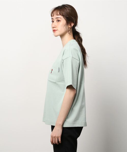 PARROTT CANVAS(パロットキャンバス)の「PARROTT CANVAS/パロットキャンバス パロットアイコンポケットTee(Tシャツ/カットソー・レディース・ネイビー/キナリ/グリーン・S/M)」の4枚目の写真