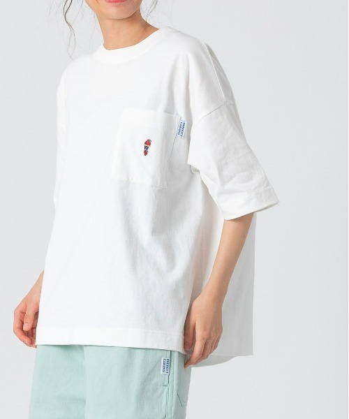 PARROTT CANVAS(パロットキャンバス)の「PARROTT CANVAS/パロットキャンバス パロットアイコンポケットTee(Tシャツ/カットソー・レディース・ネイビー/キナリ/グリーン・S/M)」の2枚目の写真