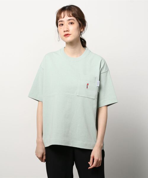 PARROTT CANVAS(パロットキャンバス)の「PARROTT CANVAS/パロットキャンバス パロットアイコンポケットTee(Tシャツ/カットソー・レディース・ネイビー/キナリ/グリーン・S/M)」の10枚目の写真