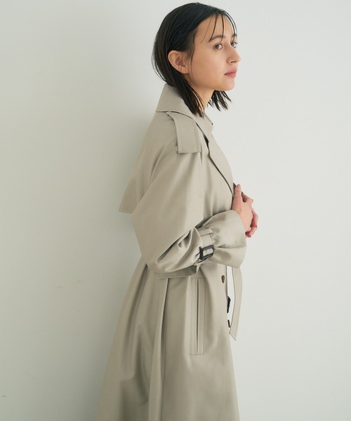 ANAYI（アナイ）の「コットンシルクトレンチコート（トレンチコート・レディース・ベージュ・36/38/34）」の4枚目の写真