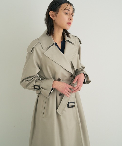 ANAYI（アナイ）の「コットンシルクトレンチコート（トレンチコート・レディース・ベージュ・36/38/34）」の3枚目の写真