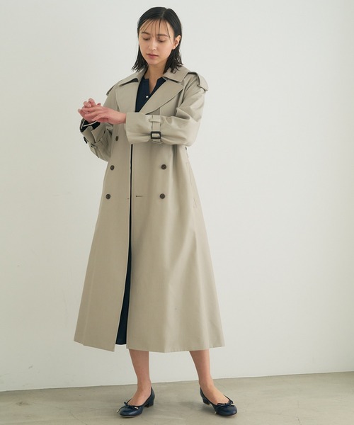 ANAYI（アナイ）の「コットンシルクトレンチコート（トレンチコート・レディース・ベージュ・36/38/34）」の8枚目の写真