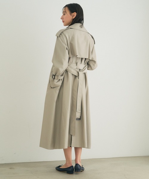 ANAYI（アナイ）の「コットンシルクトレンチコート（トレンチコート・レディース・ベージュ・36/38/34）」の9枚目の写真