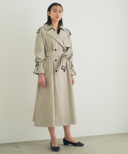 ANAYI（アナイ）の「コットンシルクトレンチコート（トレンチコート・レディース・ベージュ・36/38/34）」の10枚目の写真