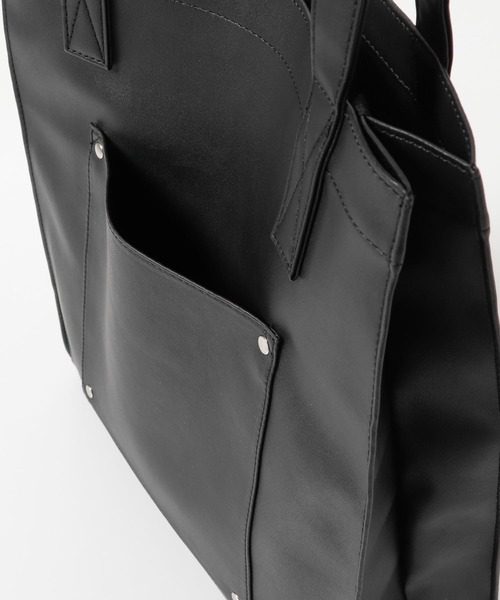 SENSE OF PLACE by URBAN RESEARCH（センスオブプレイスバイアーバンリサーチ）の「フェイクレザートートバッグ（トートバッグ・メンズ・ブラック・ONE）」の6枚目の写真