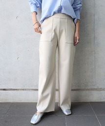 総針編みベイカーニットパンツ