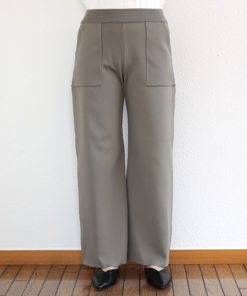 andme（アンドミー）の「総針編みベイカーニットパンツ（その他パンツ・レディース・アイボリー/グレイッシュベージュ/ピンク・M/L）」の5枚目の写真