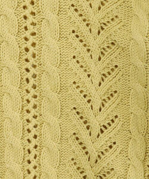 INGNI（イング）の「ショート丈Vネック透かしカーディガン（カーディガン/ボレロ・レディース・イエロー/アイボリー/ピンクベージュ・M）」の11枚目の写真