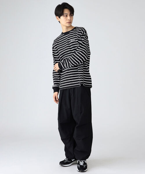 BEAMS HEART(ビームスハート)の「BEAMS HEART / ボーダー ビッグ ロングスリーブ Tシャツ(Tシャツ/カットソー・メンズ・ブラック/ネイビー・SMALL/MEDIUM/LARGE)」の9枚目の写真