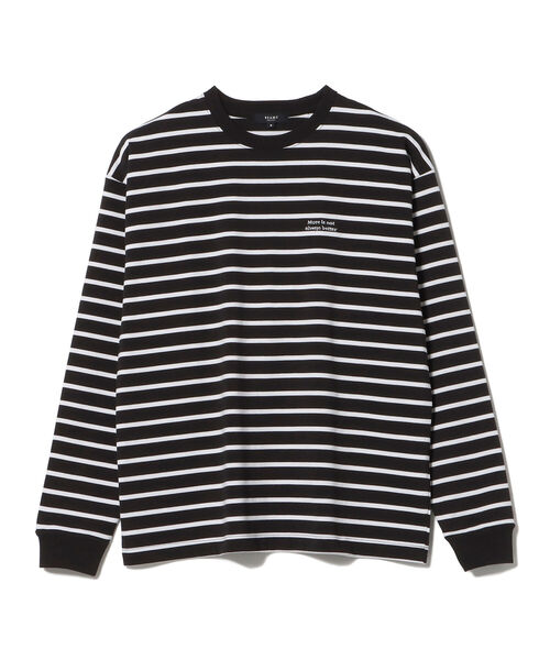 BEAMS HEART(ビームスハート)の「BEAMS HEART / ボーダー ビッグ ロングスリーブ Tシャツ(Tシャツ/カットソー・メンズ・ブラック/ネイビー・SMALL/MEDIUM/LARGE)」の20枚目の写真
