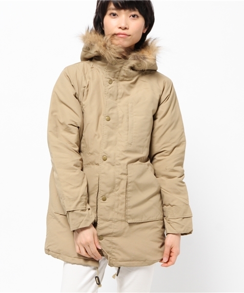 OUTLET(アウトレット)の「【mystic】ファー付フードモッズコート(モッズコート・レディース・カモフラージュ/ブラック/ベージュ・FREE)」の3枚目の写真