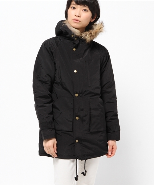 OUTLET(アウトレット)の「【mystic】ファー付フードモッズコート(モッズコート・レディース・カモフラージュ/ブラック/ベージュ・FREE)」の2枚目の写真