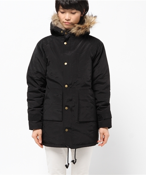 OUTLET(アウトレット)の「【mystic】ファー付フードモッズコート(モッズコート・レディース・カモフラージュ/ブラック/ベージュ・FREE)」の4枚目の写真