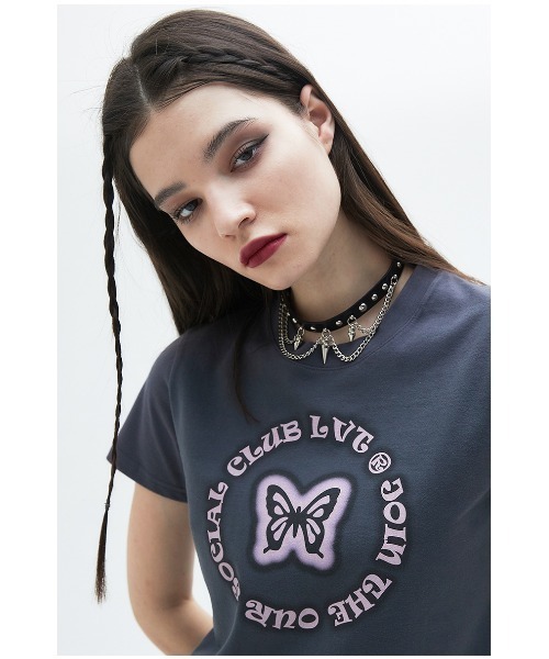 A'GEM/9 × .kom『LUV IS TRUE/ラブ イズ トゥルー』BUTTERFLY TEE