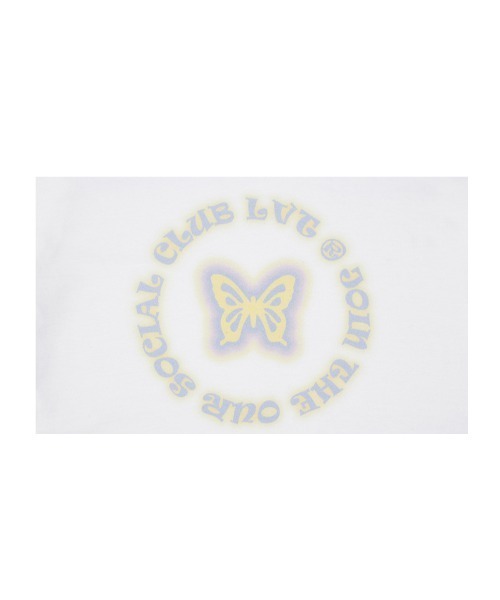 LUVISTRUE(ラヴイズトゥルー)の「A'GEM/9 × .kom『LUV IS TRUE/ラブ イズ トゥルー』BUTTERFLY TEE/クロップド丈 バタフライデザイン半袖カットソー(Tシャツ/カットソー・レディース・ホワイト/チャコールグレー/ブラック・FREE)」の14枚目の写真