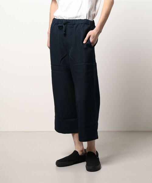 GGD（ジージーディー）の「フェイクリネンワイドアンクルパンツ（その他パンツ・メンズ・ブラック/ネイビー・LL/M/L）」の2枚目の写真