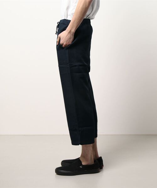GGD（ジージーディー）の「フェイクリネンワイドアンクルパンツ（その他パンツ・メンズ・ブラック/ネイビー・LL/M/L）」の3枚目の写真
