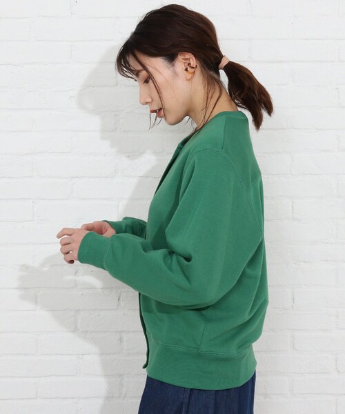 SHOO・LA・RUE(シューラルー)の「◆裏毛ショートカーディガン(カーディガン/ボレロ・レディース・ピンク系/ライトグレー/ブラック/ホワイト系/ブルー/グリーン・04/03/02)」の9枚目の写真