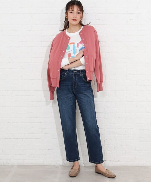 SHOO・LA・RUE(シューラルー)の「◆裏毛ショートカーディガン(カーディガン/ボレロ・レディース・ピンク系/ライトグレー/ブラック/ホワイト系/ブルー/グリーン・04/03/02)」の15枚目の写真