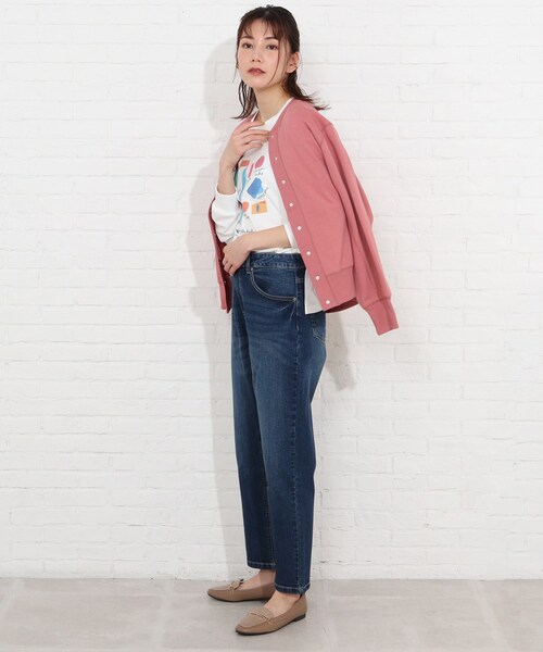 SHOO・LA・RUE(シューラルー)の「◆裏毛ショートカーディガン(カーディガン/ボレロ・レディース・ピンク系/ライトグレー/ブラック/ホワイト系/ブルー/グリーン・04/03/02)」の16枚目の写真