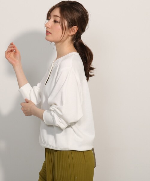 SHOO・LA・RUE(シューラルー)の「◆裏毛ショートカーディガン(カーディガン/ボレロ・レディース・ピンク系/ライトグレー/ブラック/ホワイト系/ブルー/グリーン・04/03/02)」の18枚目の写真