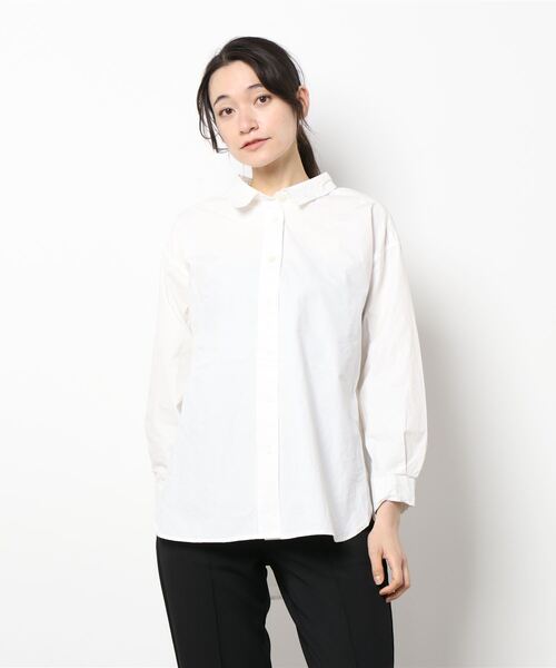 Samansa Mos2(サマンサ モスモス)の「カラーゆるシャツ(シャツ/ブラウス・レディース・ベージュ/オフホワイト/サックスブルー/ピンク/ミント/チャコール・フリ-)」の12枚目の写真