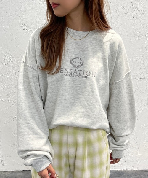 apres jour mignon(アプレジュールミニョン)の「アソートスウェット【ZOZOTOWN限定アイテム】(スウェット・レディース・ナチュラル/杢グレー/その他/クリーム/ピンク/ネイビー/アイボリー/ベージュ系その他2/ベージュ系その他・フリー/X-LARGE)」の1枚目の写真