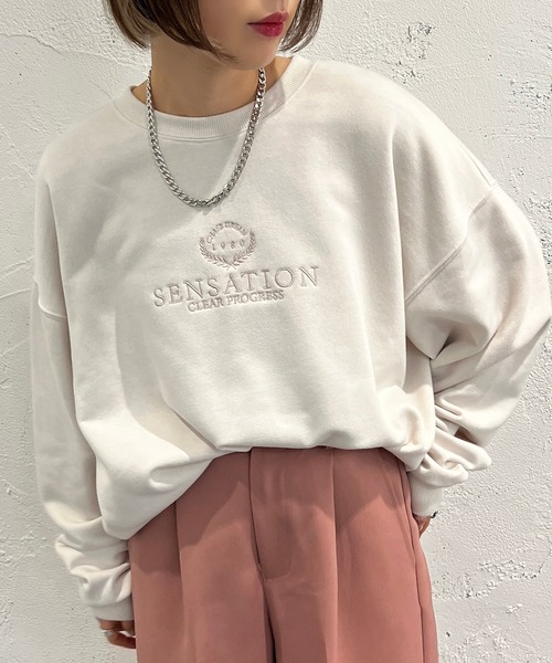 apres jour mignon(アプレジュールミニョン)の「アソートスウェット【ZOZOTOWN限定アイテム】(スウェット・レディース・ナチュラル/杢グレー/その他/クリーム/ピンク/ネイビー/アイボリー/ベージュ系その他2/ベージュ系その他・フリー/X-LARGE)」の2枚目の写真