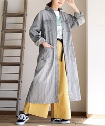 専用です。45R シャツワンピース ヒッコリーストライプ柄　120cm丈 e-zakkamania stores（イーザッカマニアストアーズ）の
