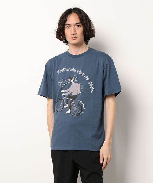 JUGLANS(ユグランス)の「【WILDERNESS EXPERIENCE】California Cycling TEE/ドロップショルダーシルエットTシャツ/メンズ(その他トップス・メンズ・ブラック/ホワイト/ネイビー・L/M/XL)」の1枚目の写真