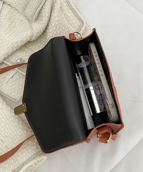 Cham.（チャム）の「千鳥柄メールバッグ（ショルダーバッグ・レディース・ブラウン/キャメル/ブラック・F）」の5枚目の写真