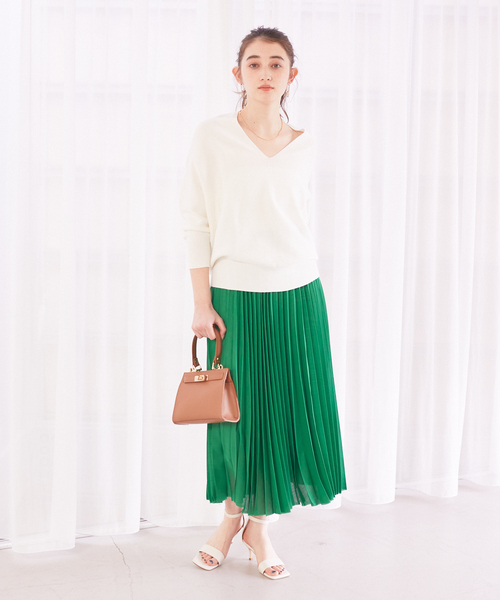 Rouge vif（ルージュヴィフ）の「ホールガーメントVネックプルオーバー（ニット/セーター・レディース・オフホワイト/ピンク/チャコールグレー・フリー）」の19枚目の写真