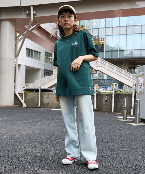 BEN DAVIS(ベンデイビス)の「【BEN DAVIS/ベンデイビス】 GORILLA EMB TEE/バックプリントTシャツ/ワンポイントロゴTシャツ/ユニセックス(Tシャツ/カットソー・レディース・ホワイト/チャコールグレー/ベージュ/パープル/グリーン・SMALL/MEDIUM/LARGE/X-LARGE)」の19枚目の写真