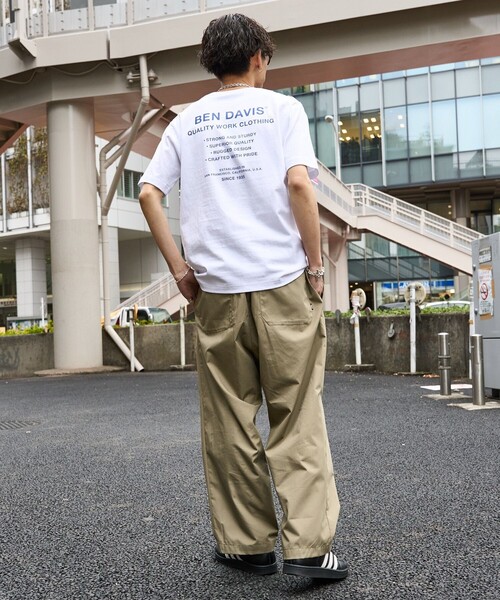 BEN DAVIS(ベンデイビス)の「【BEN DAVIS/ベンデイビス】 GORILLA EMB TEE/バックプリントTシャツ/ワンポイントロゴTシャツ/ユニセックス(Tシャツ/カットソー・レディース・ホワイト/チャコールグレー/ベージュ/パープル/グリーン・SMALL/MEDIUM/LARGE/X-LARGE)」の8枚目の写真