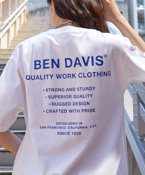 BEN DAVIS(ベンデイビス)の「【BEN DAVIS/ベンデイビス】 GORILLA EMB TEE/バックプリントTシャツ/ワンポイントロゴTシャツ/ユニセックス(Tシャツ/カットソー・レディース・ホワイト/チャコールグレー/ベージュ/パープル/グリーン・SMALL/MEDIUM/LARGE/X-LARGE)」の2枚目の写真