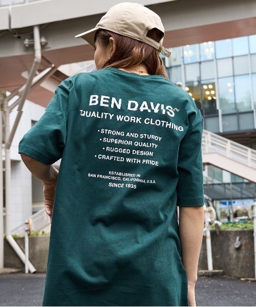BEN DAVIS(ベンデイビス)の「【BEN DAVIS/ベンデイビス】 GORILLA EMB TEE/バックプリントTシャツ/ワンポイントロゴTシャツ/ユニセックス(Tシャツ/カットソー・レディース・ホワイト/チャコールグレー/ベージュ/パープル/グリーン・SMALL/MEDIUM/LARGE/X-LARGE)」の1枚目の写真