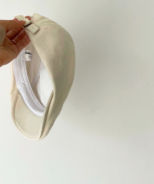 CANAL JEAN（キャナルジーン）の「El mar(エルマール) ツイルハンチング（ハンチング/ベレー帽・レディース・アイボリー/ブラック・ONE SIZE）」の7枚目の写真