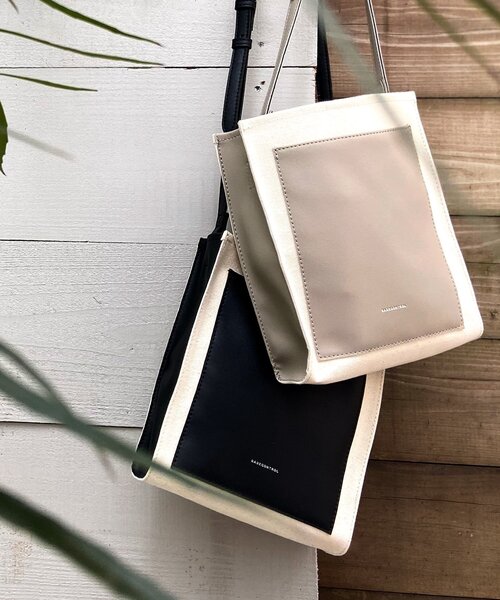 BASECONTROL(ベースコントロール)の「◆キャンバスxレザータッチ 軽量 ミニショルダーバッグ(ショルダーバッグ・メンズ・ブラック/グレー・99)」の3枚目の写真