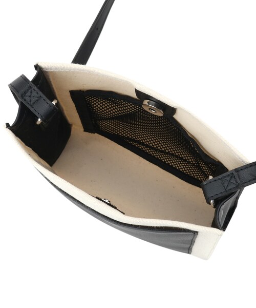BASECONTROL(ベースコントロール)の「◆キャンバスxレザータッチ 軽量 ミニショルダーバッグ(ショルダーバッグ・メンズ・ブラック/グレー・99)」の7枚目の写真